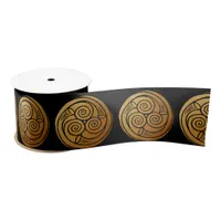 Triple Celtic Knot Swirl Mandala  Satin Ribbon