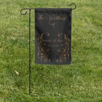 Vintage Wedding Romantic Steampunk Fairytale Garden Flag