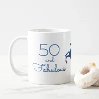 Unicorn Lover's 50 and Fabulous Birthday Coffee Mug