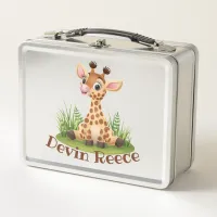 Cute Kids Giraffe Custom Lunchbox