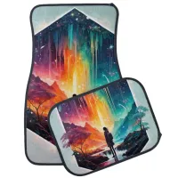 Starry Night Wanderlust: A Whimsical Adventure Car Floor Mat