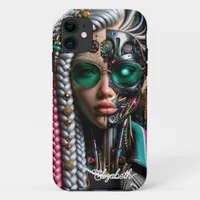 Robotic Streetwear Gangsta Girl with Dreadlocks iPhone 11 Case