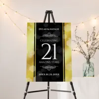 Elegant 21st Brass Wedding Anniversary Celebration Foam Board