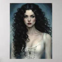 Raven haired beauty poster