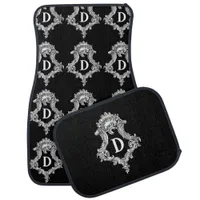 D Monogram Initial Set of Car Mats