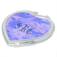 Camouflage Pastel Blue Abstract Pattern Compact Mirror