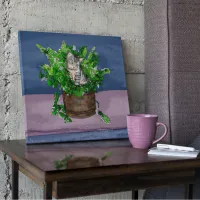 Gray Kitten in Bucket of Catnip    Poster