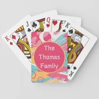 Colorful Abstract Personalized Poker Cards