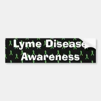 Lyme Disease Awareness with Lyme Ribbons Bumper Bumper Sticker