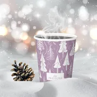 Purple Christmas Pattern#6 ID1009 Paper Cups