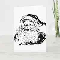 Vintage Santa Holiday Card