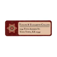 Holly Star Red Address Labels