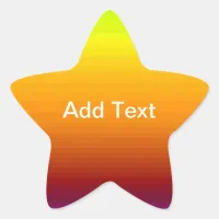 Spectrum of Horizontal Colors Your Text Star Sticker