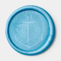 Nautical Monogram Anchor Wedding Wax Seal Sticker