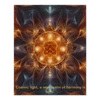 Celtic Cosmic Energy Cross Poster