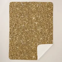 Gold Glitter Pattern ID144 Sherpa Blanket