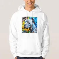 Urban Graffiti Street Art White Pitbull Lover Hoodie