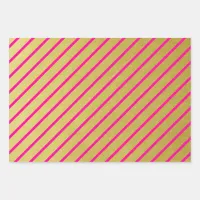 Hot Pink and Gold Stripe Wrapping Paper Sheets