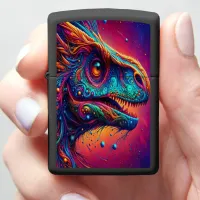 Raptor Cosmic Dinosaur Portrait Zippo Lighter