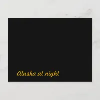 Alaska at night postcard