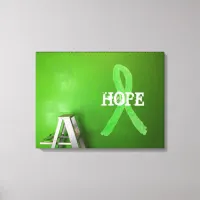 Lyme Disease Awareness Ribbon HOPE Wall Canvas Art