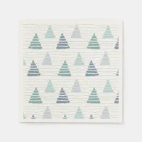 Christmas trees forest with subtle beads garlands napkins