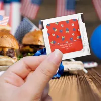 PIcnic BBQ Fourth of July Red White Blue Blueberry Hand Sanitizer Packet