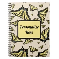 Southwest Yellow Swallowtail Butterflies All Over  Notebook