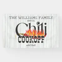 Chili Cookoff Cook Off Contest Rustic Family Party Banner