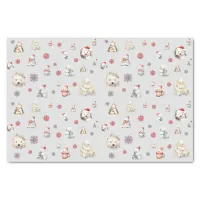 Watercolor Polar Bear Christmas Winter  Tissue Paper