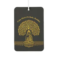 Gold Buddha Under a Tree With Lotus Flower Air Freshener