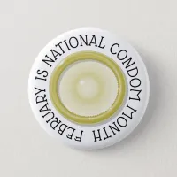 February is National Condom Month Button