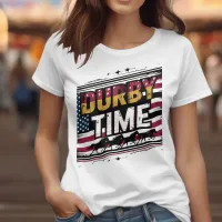 Derby Time: American Flag Backdrop T-Shirt