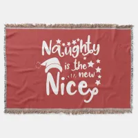 naughty is the new nice throw blanket