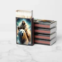 Jesus on a polar bear  matchboxes