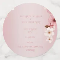 Elegant Floral Blossom Wedding Invitation Design Confetti