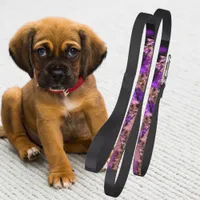 Purple leaves pet leash