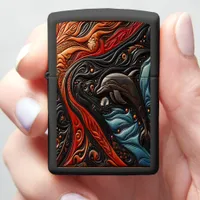 Graceful Dolphin in Motion Zippo Lighter