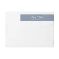 Envelope Return Address Wrap Around - Dusty Blue Wrap Around Label