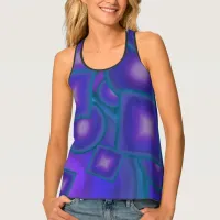 Geometric Harmony in Blues and Purples Tank Top