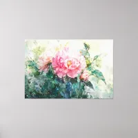 *~* Lovely Peony TV2 Pink Stretched Canvas Print