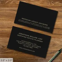 Classic Black and Gold Business Card