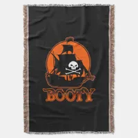 Halloween Pirate Booty Throw Throw Blanket