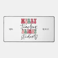 Merry Teacher Bright Students Personalized  Desk Mat