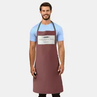 Custom Bakery Name Antique Brick Red Chef or Staff Apron