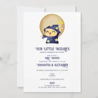 Little Wizard Boy Magical Halloween Baby Shower Invitation