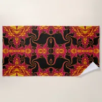 Flamboyant fractal beach towel