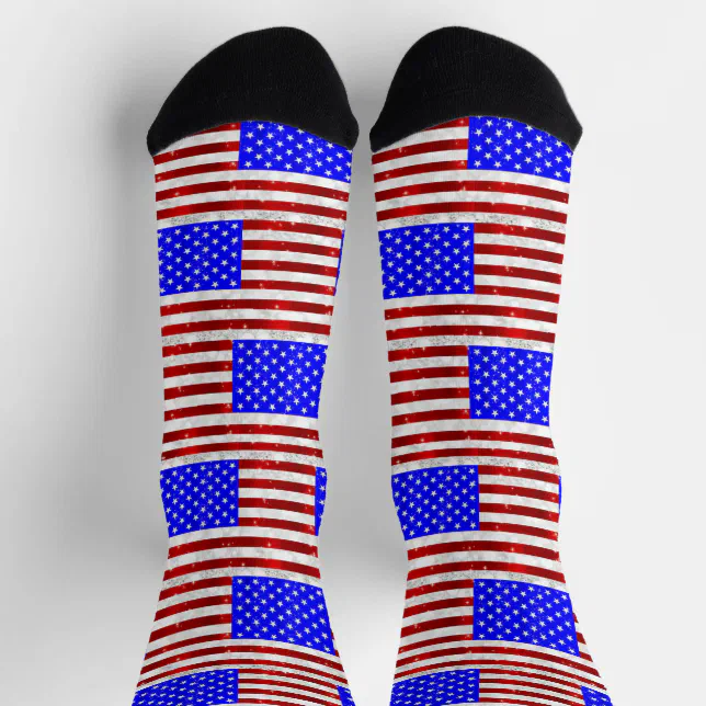 4th of July Celebration - USA flag  Socks