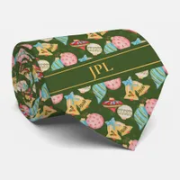 Nostalgic Christmas Novelty Traditional Initials Neck Tie