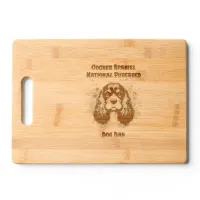 Floral American Cocker Spaniel Cutting Board